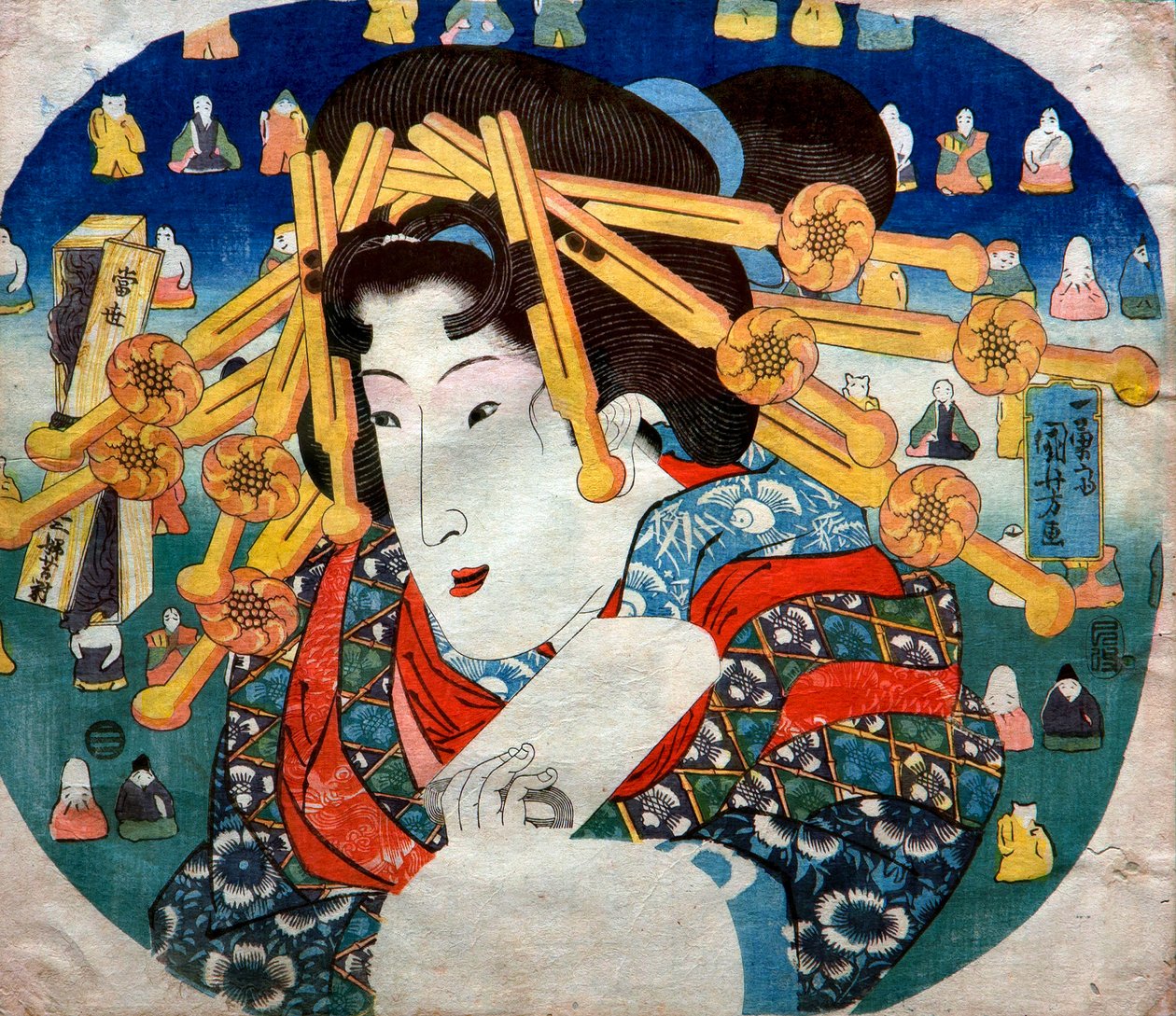 Cortigiana, Serie: Tre difficoltà moderne per le donne, c.1833 da Utagawa Kuniyoshi