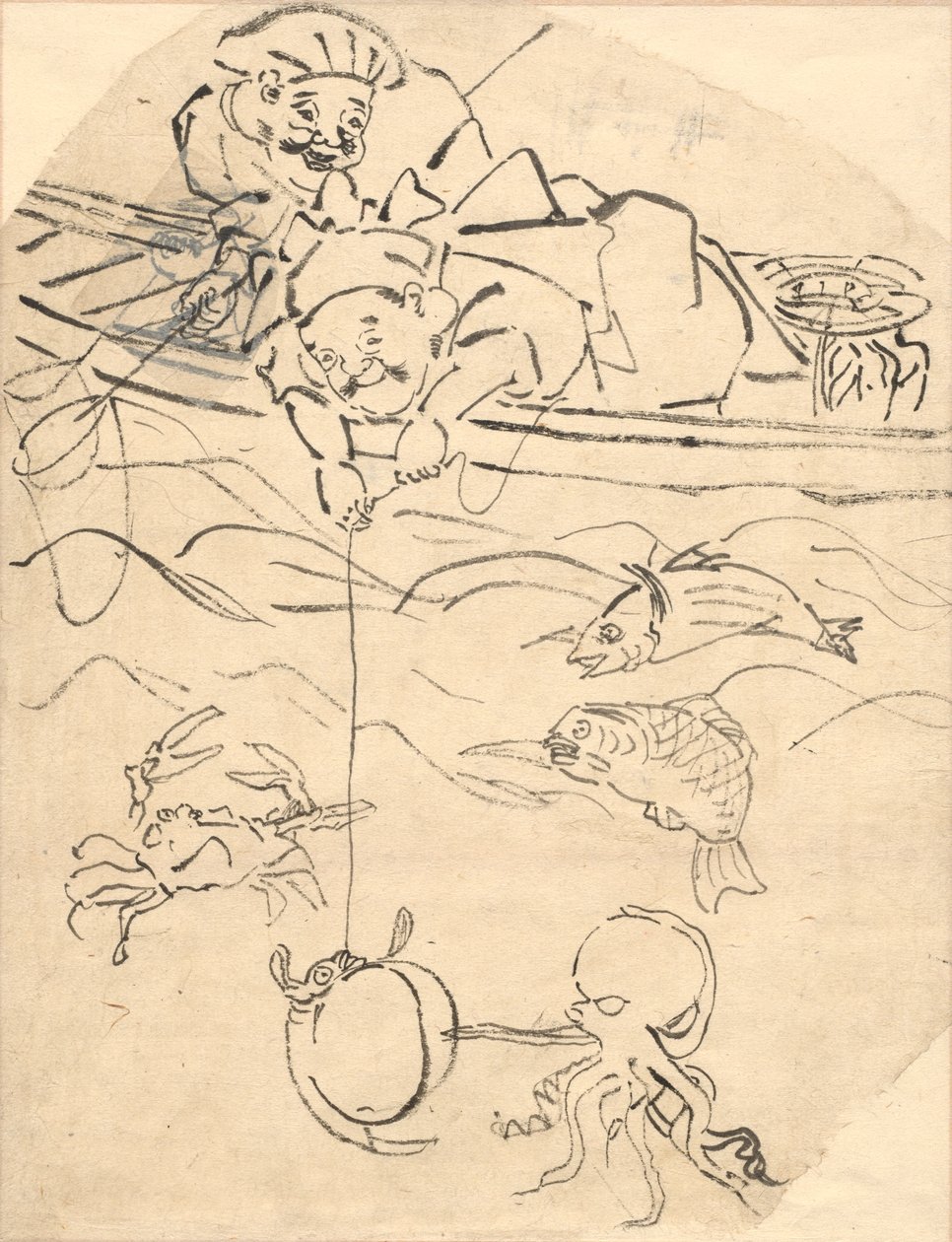 Daikoku ed Ebisu, Due dei Sette Dei della Felicità da Utagawa Kuniyoshi