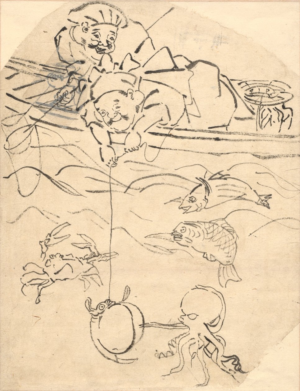 Daikoku ed Ebisu, Due dei Sette Dei della Felicità da Utagawa Kuniyoshi