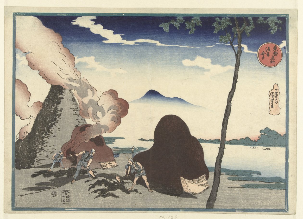 Imado in Asakusa (Beroemde plaatsen in de Oostelijke hoofdstad) da Utagawa Kuniyoshi