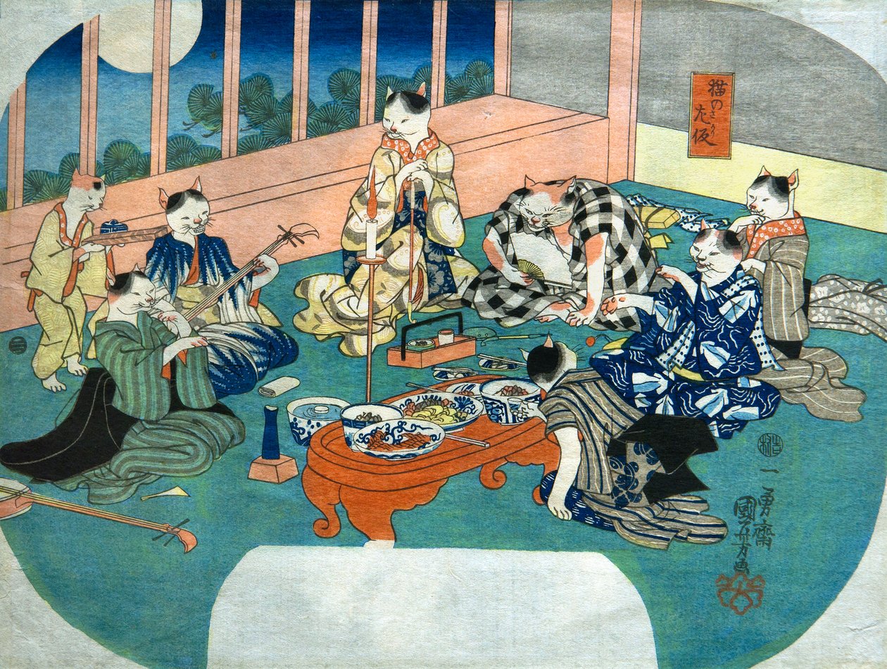 Neko no sakari, c.1843 da Utagawa Kuniyoshi