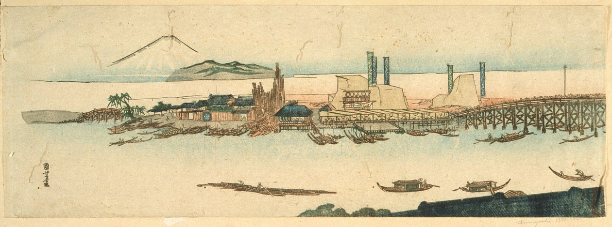 Scena sul fiume Sumida da Utagawa Kuniyoshi