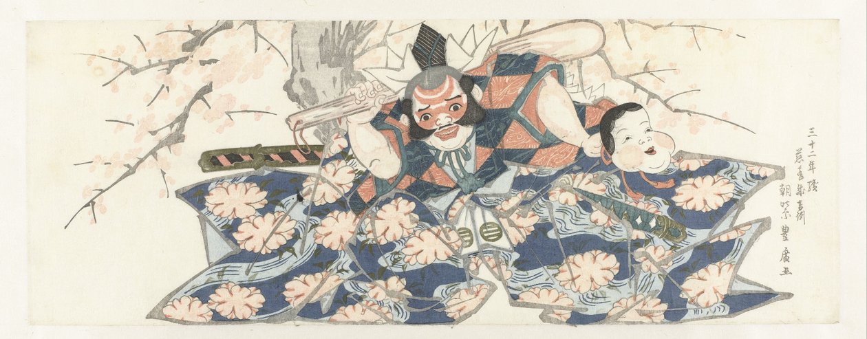 Un guerriero con un pestello da Utagawa Toyohiro