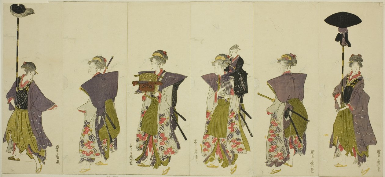 Parodia di una processione daimyō da Utagawa Toyohiro