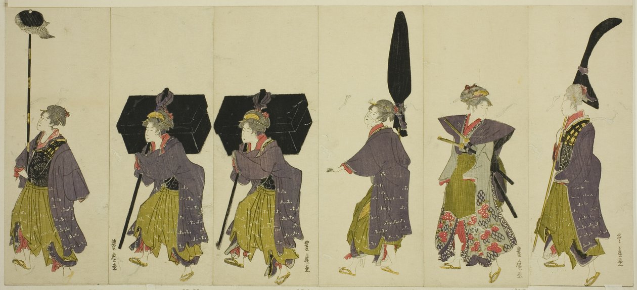 Parodia di una processione daimyo da Utagawa Toyohiro
