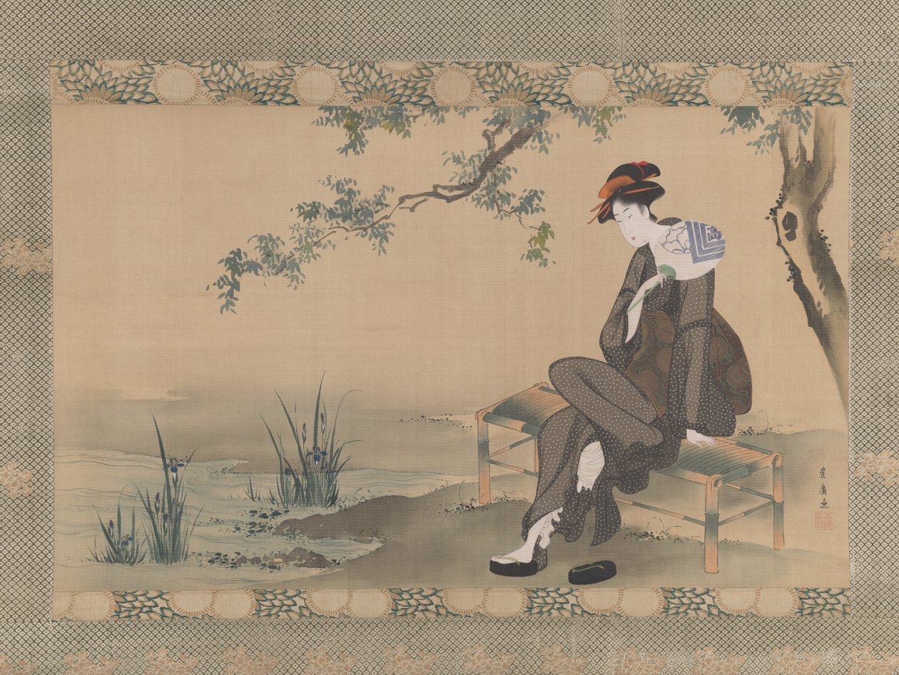 Donna che si rinfresca da Utagawa Toyohiro