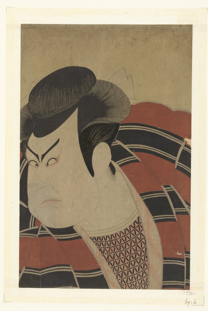 Ritratto busto di Kataoka Nizaemon VII da Utagawa Toyokuni (I)
