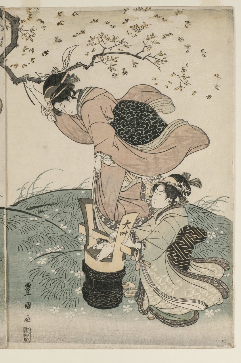 Fiori di ciliegio nel vento da Utagawa Toyokuni