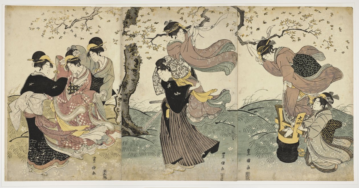Fiori nel vento, c. 1797-1800 da Utagawa Toyokuni