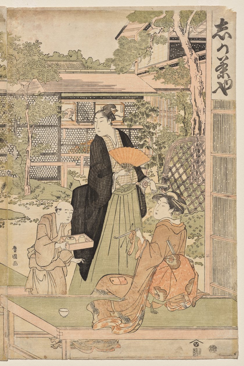 La casa da tè Shika da Utagawa Toyokuni