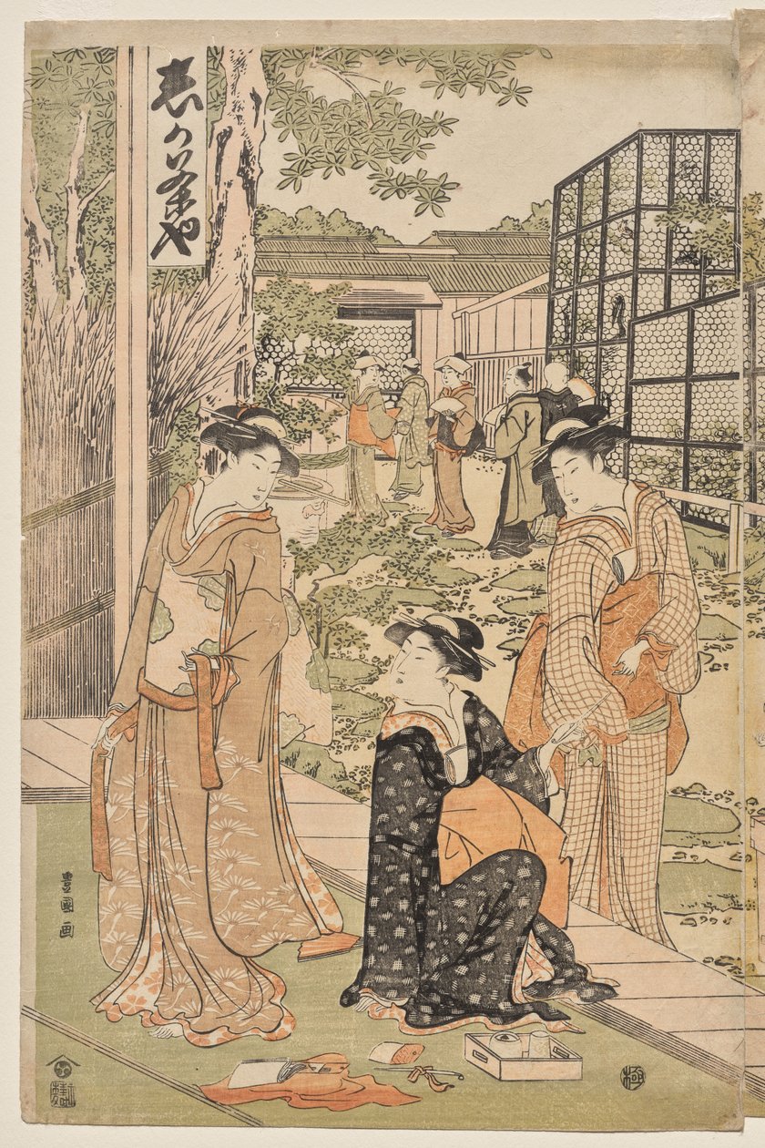 La casa da tè Shika da Utagawa Toyokuni