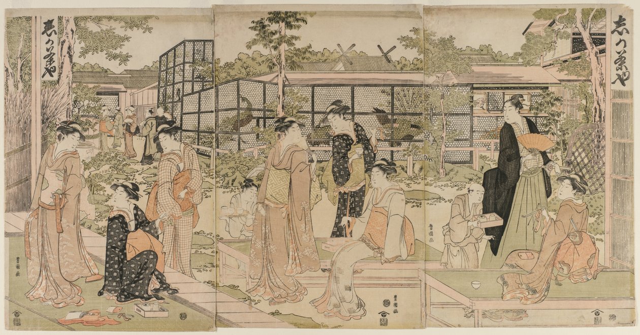 La casa da tè Shika da Utagawa Toyokuni