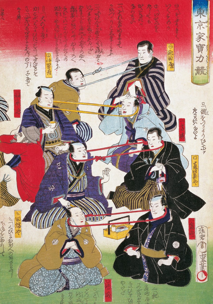 Scuola di teatro, xilografia da Utagawa Toyokuni