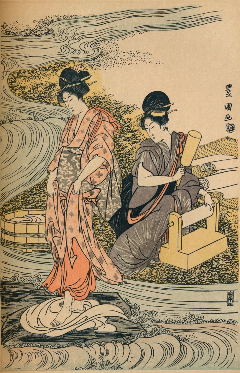 Lavaggio della Biancheria, c1800 da Utagawa Toyokuni