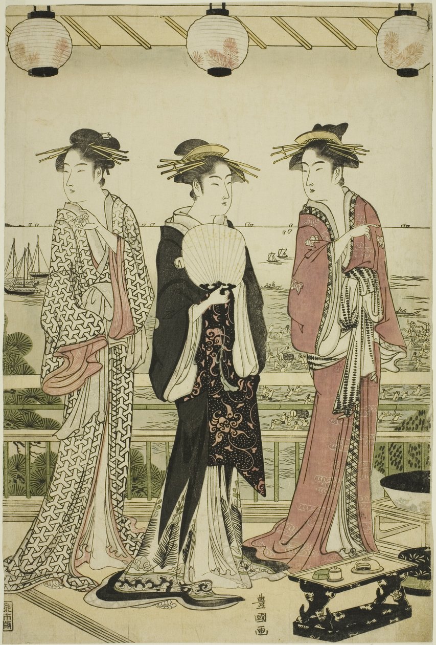 Le quattro stagioni nel sud - Vista estiva (Minami shiki natsu no kei) da Utagawa Toyokuni I