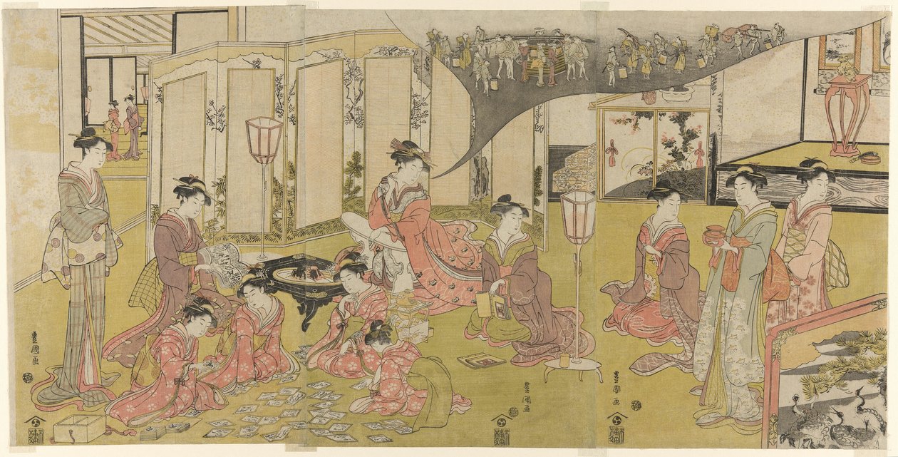 Il Gioco delle Carte da Utagawa Toyokuni I