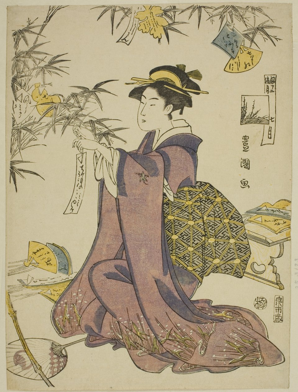 Il settimo mese, dalla serie "Dodici mesi alla moda" da Utagawa Toyokuni I