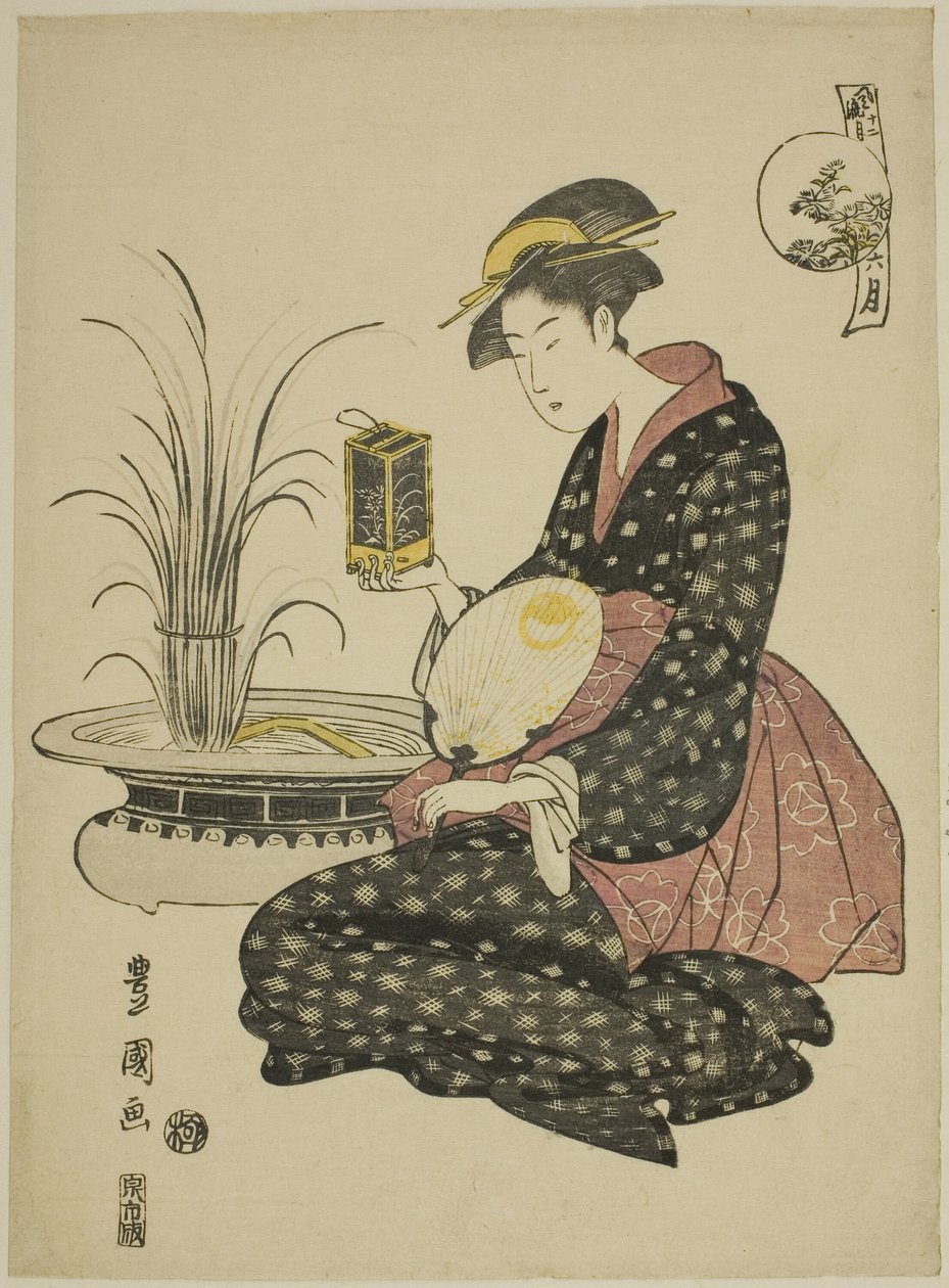 Il sesto mese (Roku gatsu), dalla serie "Dodici mesi alla moda (Furyu junikagetsu)" da Utagawa Toyokuni I