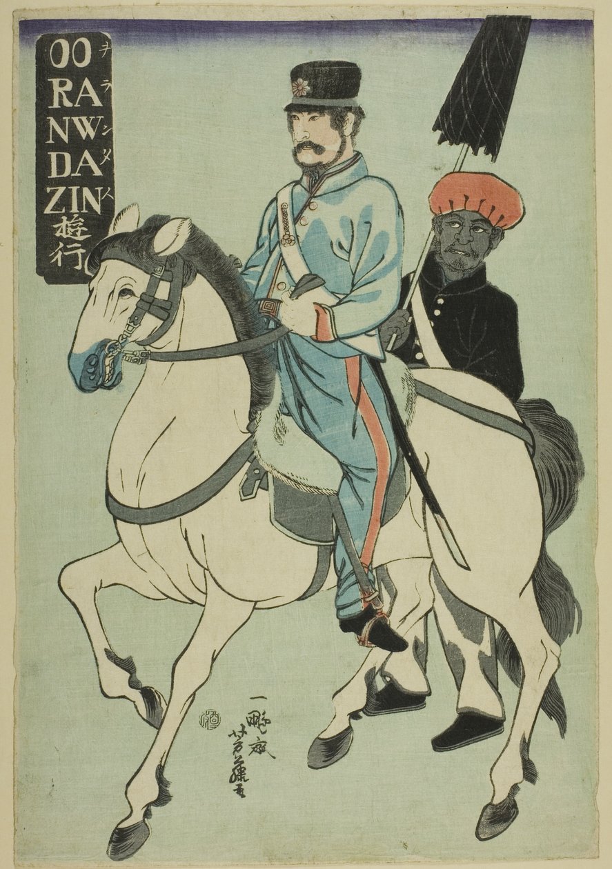 Olandese che passeggia (Orandajin yuko) da Utagawa Yoshifuji