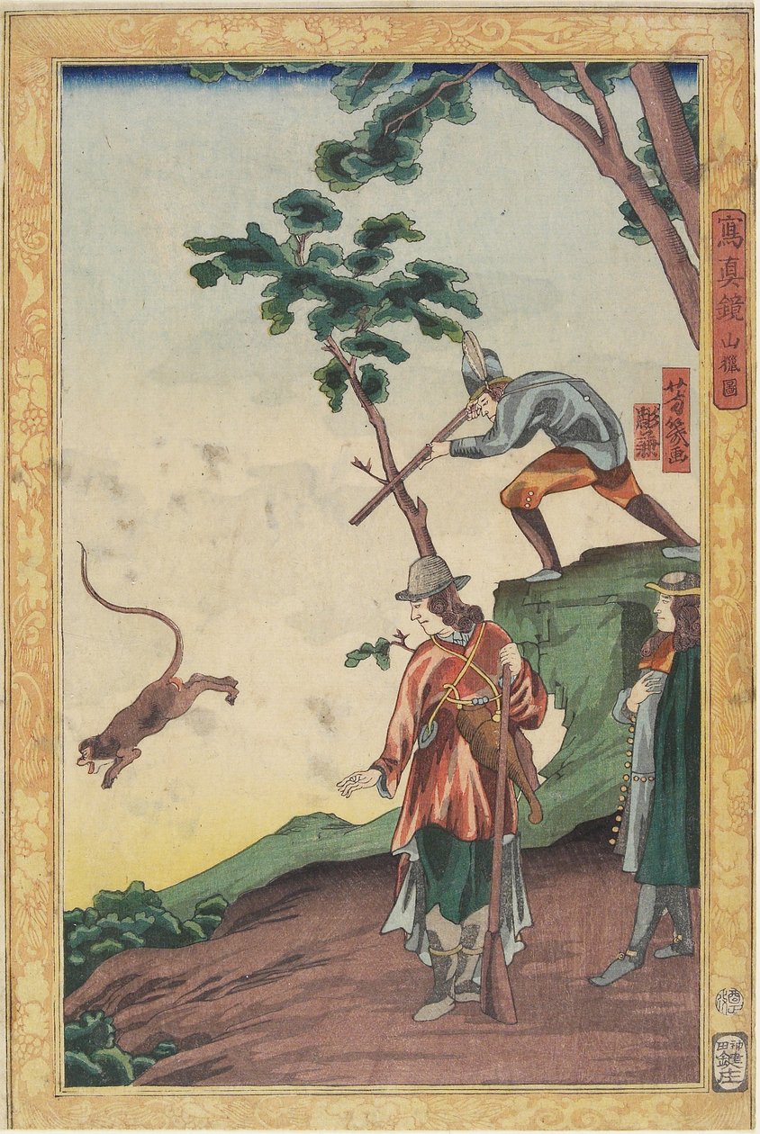 Scena di caccia da Utagawa Yoshiiku