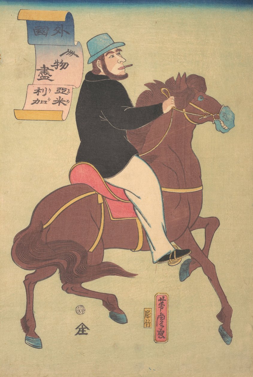 Cavaliere americano da Utagawa Yoshitora