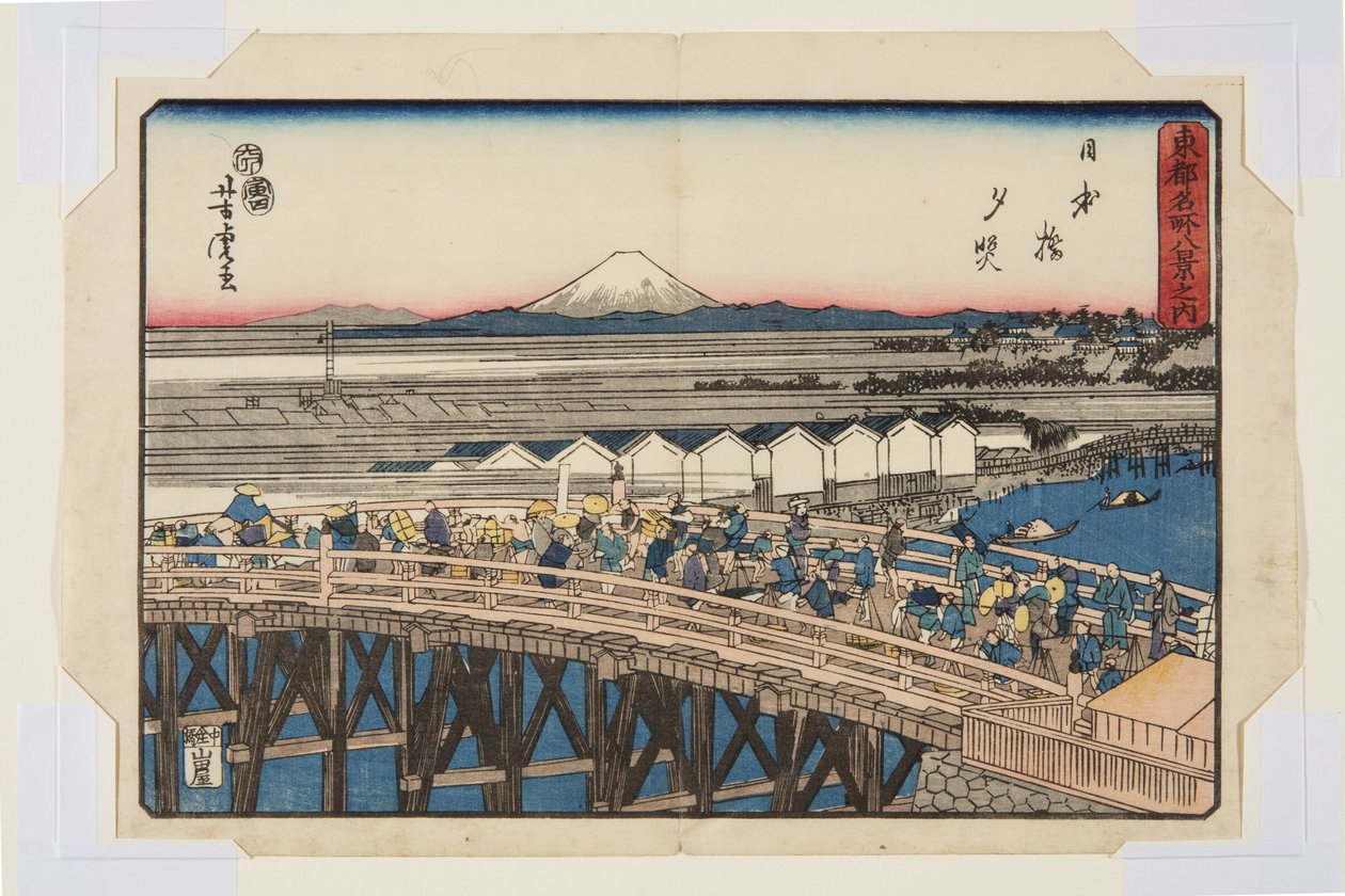 Nihonbashi: Tramonto da Utagawa Yoshitora