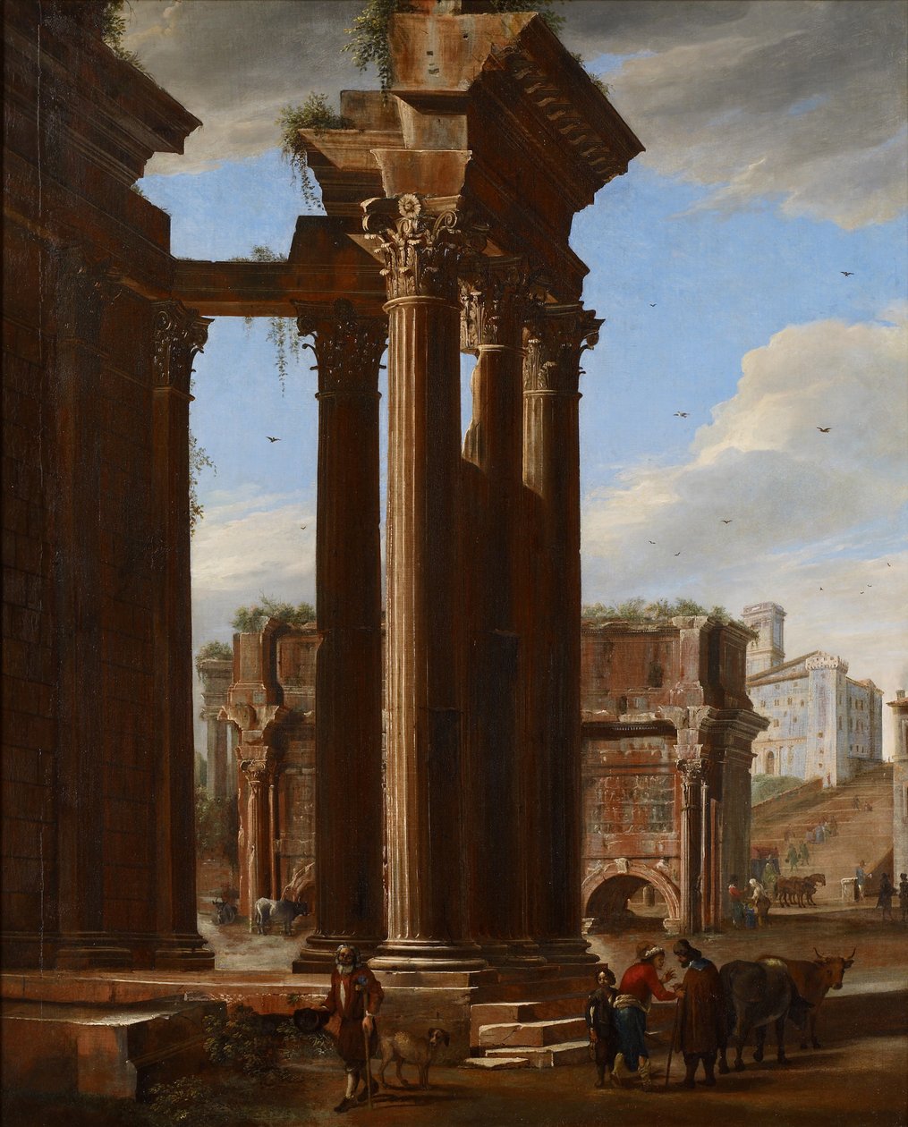 Veduta nel Foro Romano, 1615 da V. and Cerquozzi, M. Codazzi