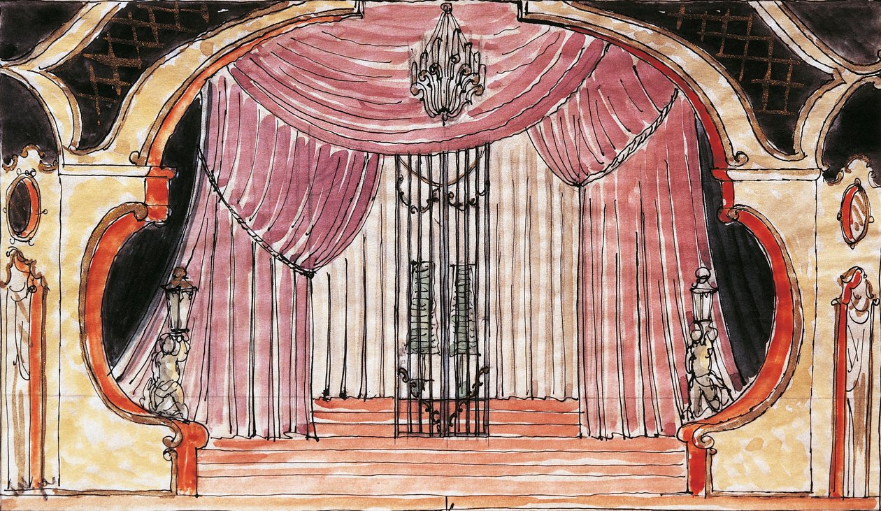 Scenografia per Così fan tutte di Wolfgang Amadeus Mozart da Vaclav Gottlieb