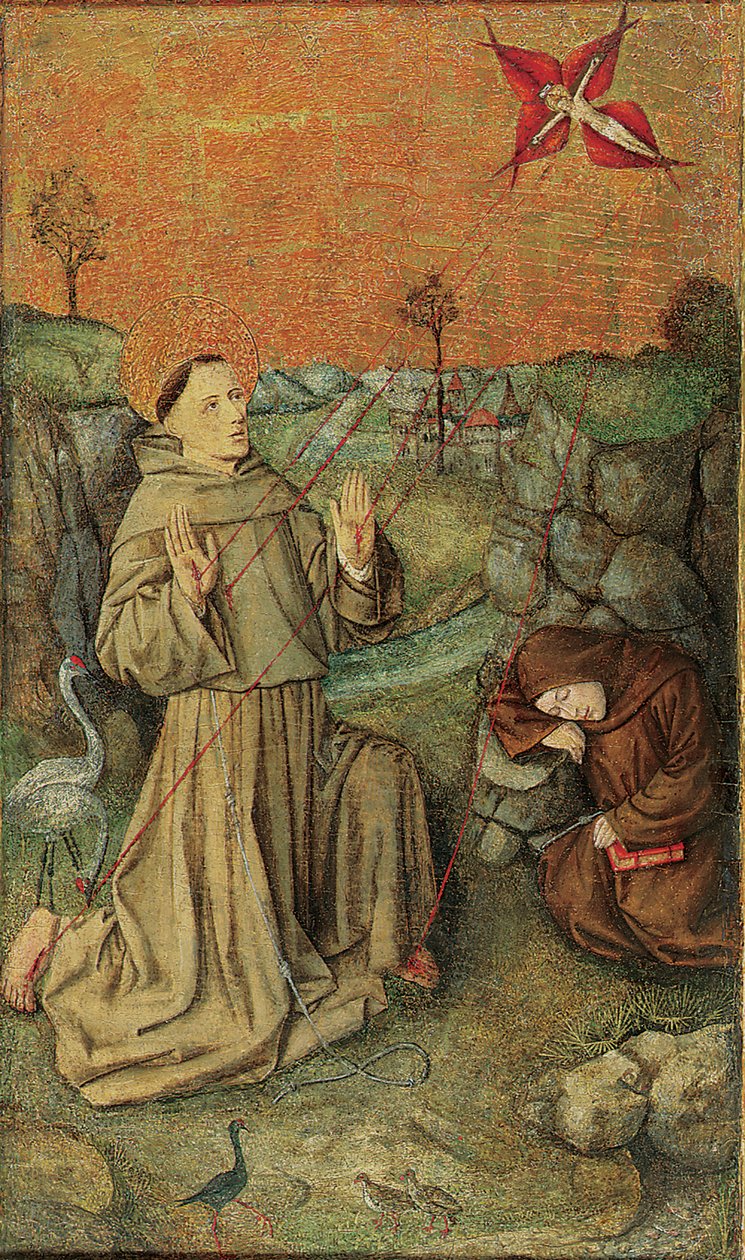 San Francesco riceve le stimmate, fine XV secolo da Valencian School