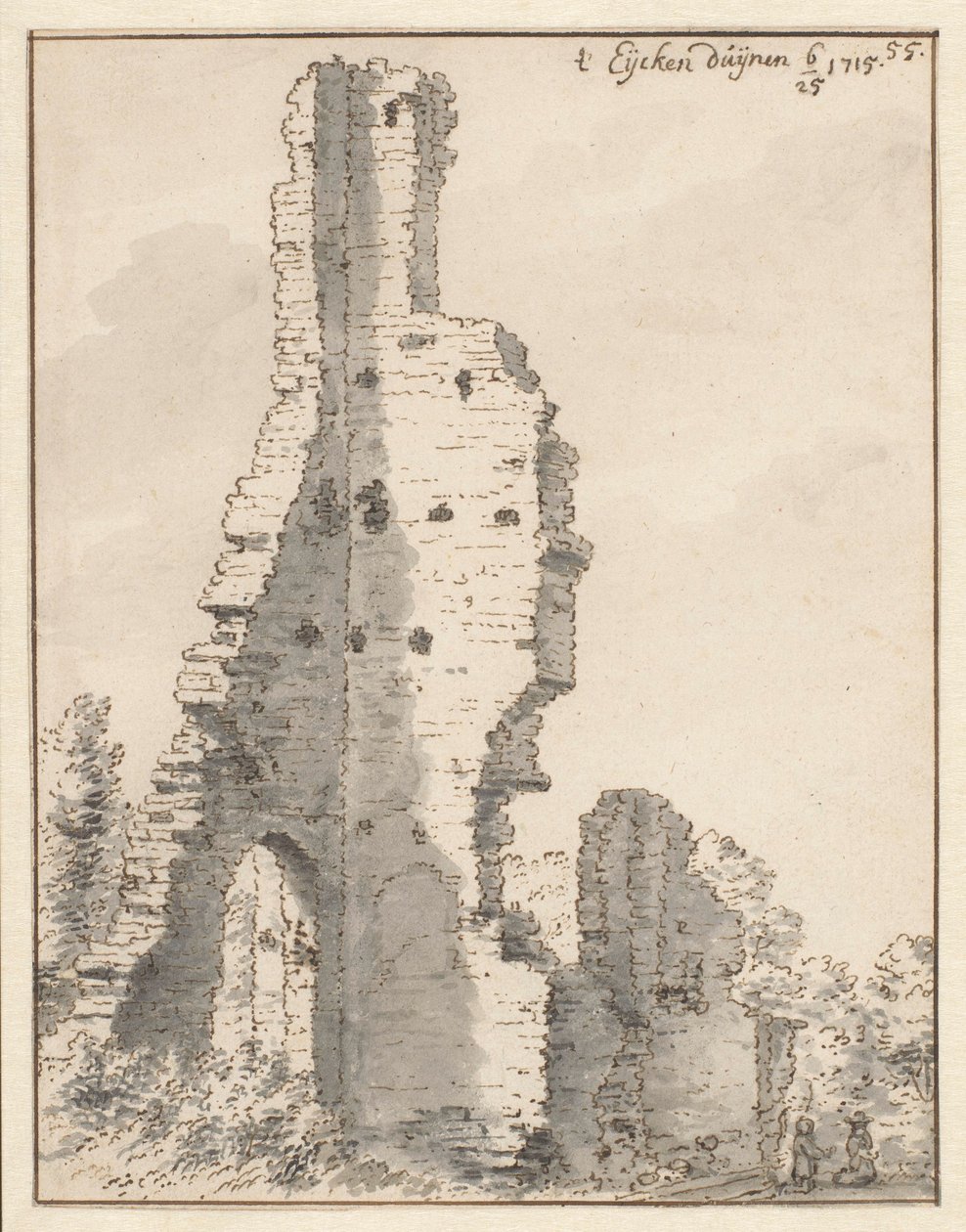La rovina della chiesa di Eik en Duinen vicino a L
