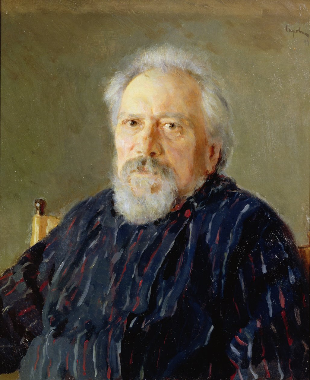 Ritratto di Nikolay Leskov da Valentin Aleksandrovich Serov