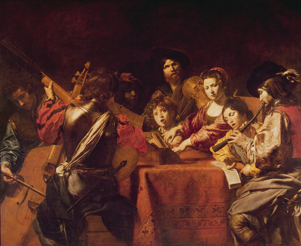 Concerto con otto persone da Valentin de Boulogne