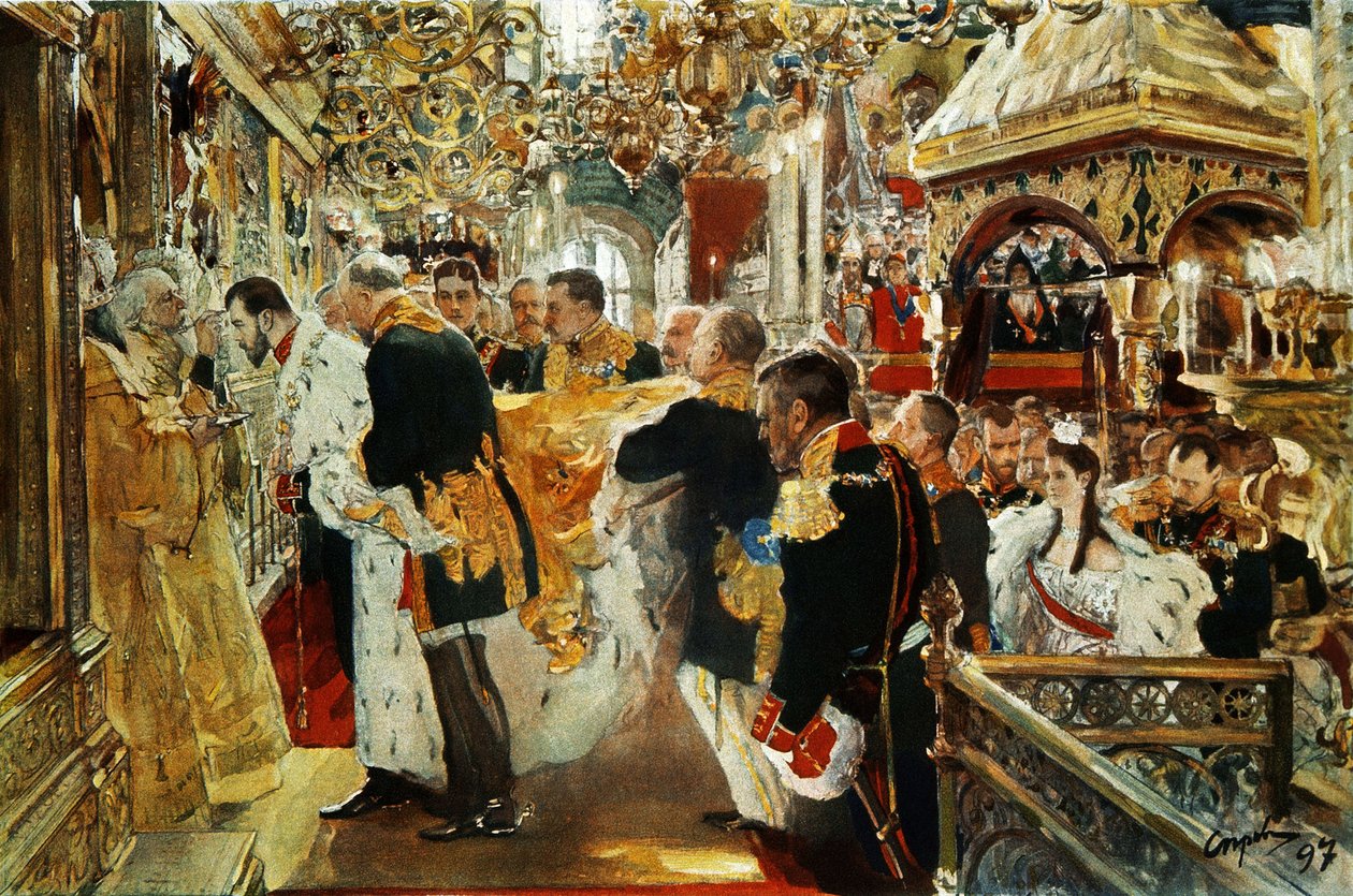 Incoronazione dello Zar Nicola II di Russia nel 1894 da Valentin Aleksandrovich Serov