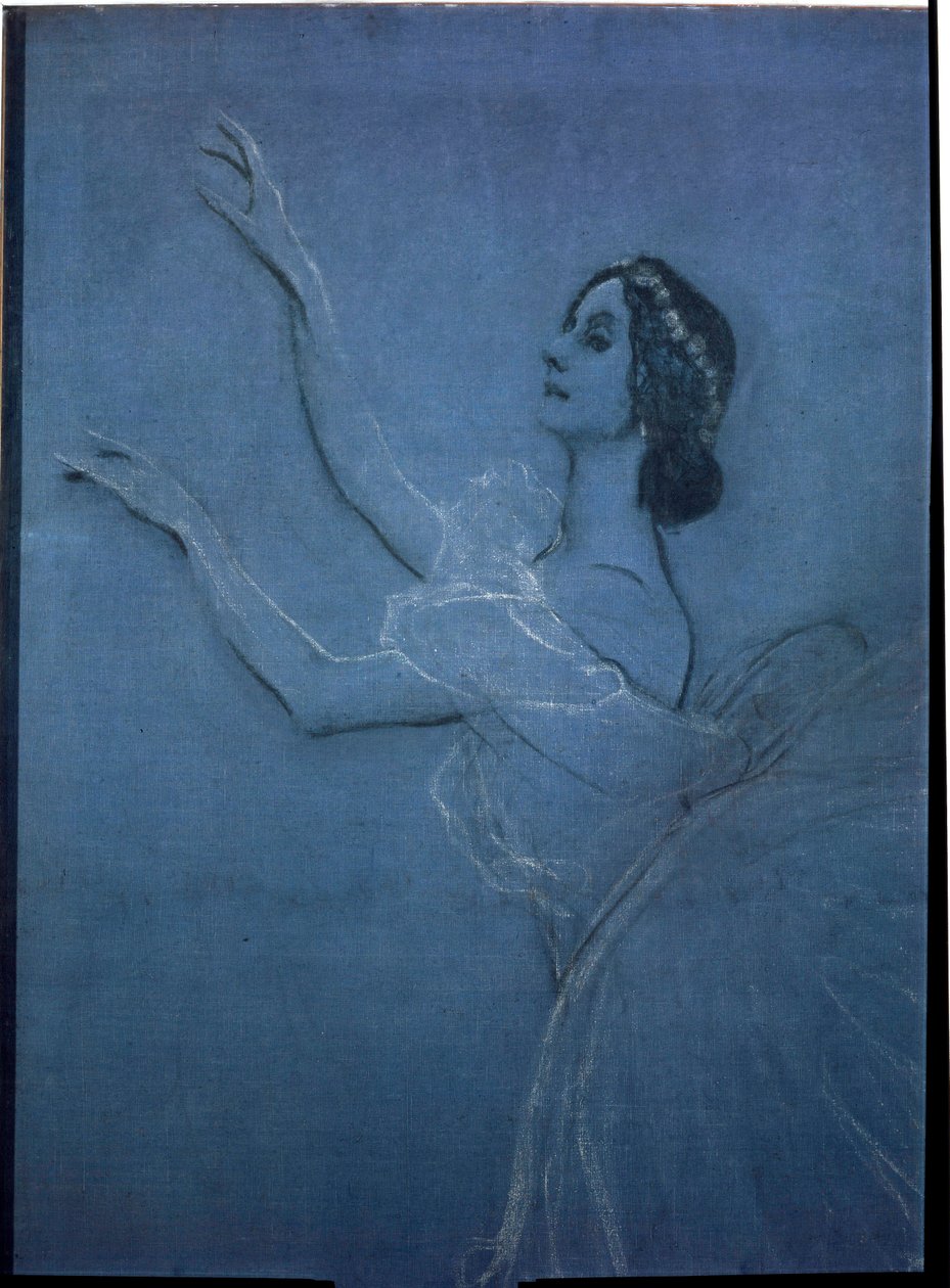 La ballerina Anna Pavlova nel balletto Les Sylphides (dettaglio) da Valentin Aleksandrovich Serov