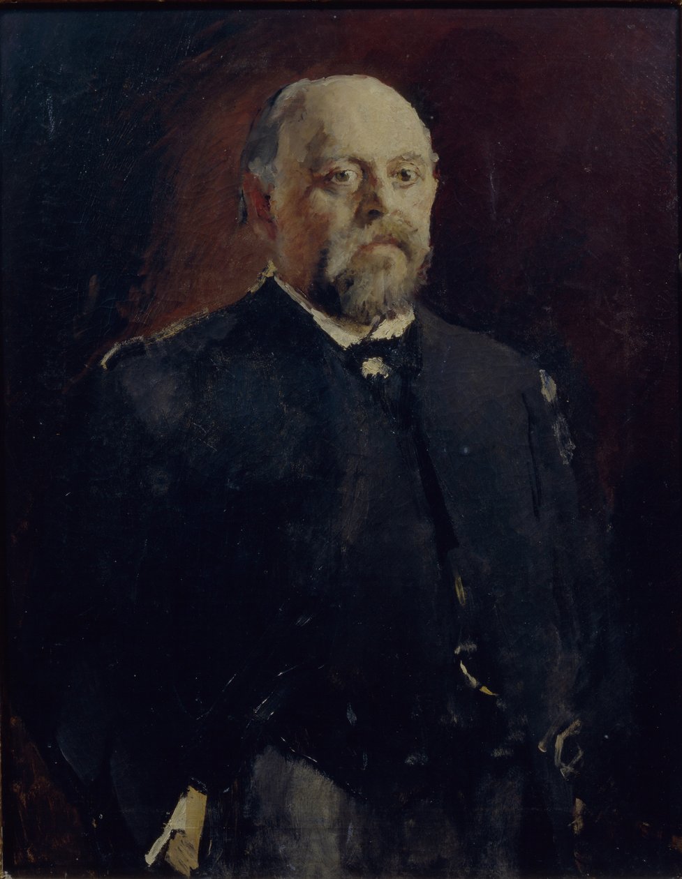 Ritratto di Savva Mamontov 1841-1918, 1890 da Valentin Aleksandrovich Serov