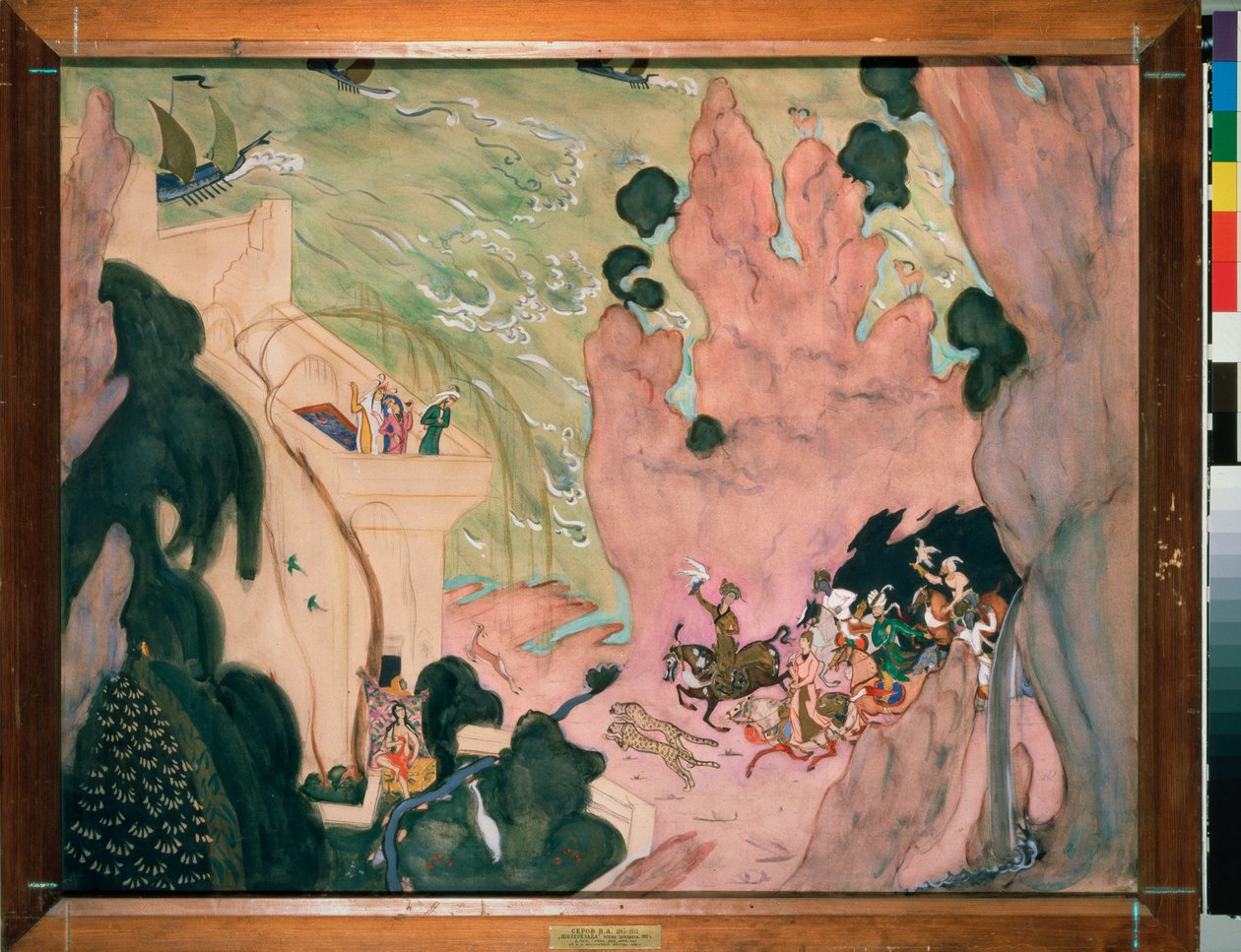 Sipario per il balletto Sheherazade di Nikolai Rimsky-Korsakov da Valentin Aleksandrovich Serov