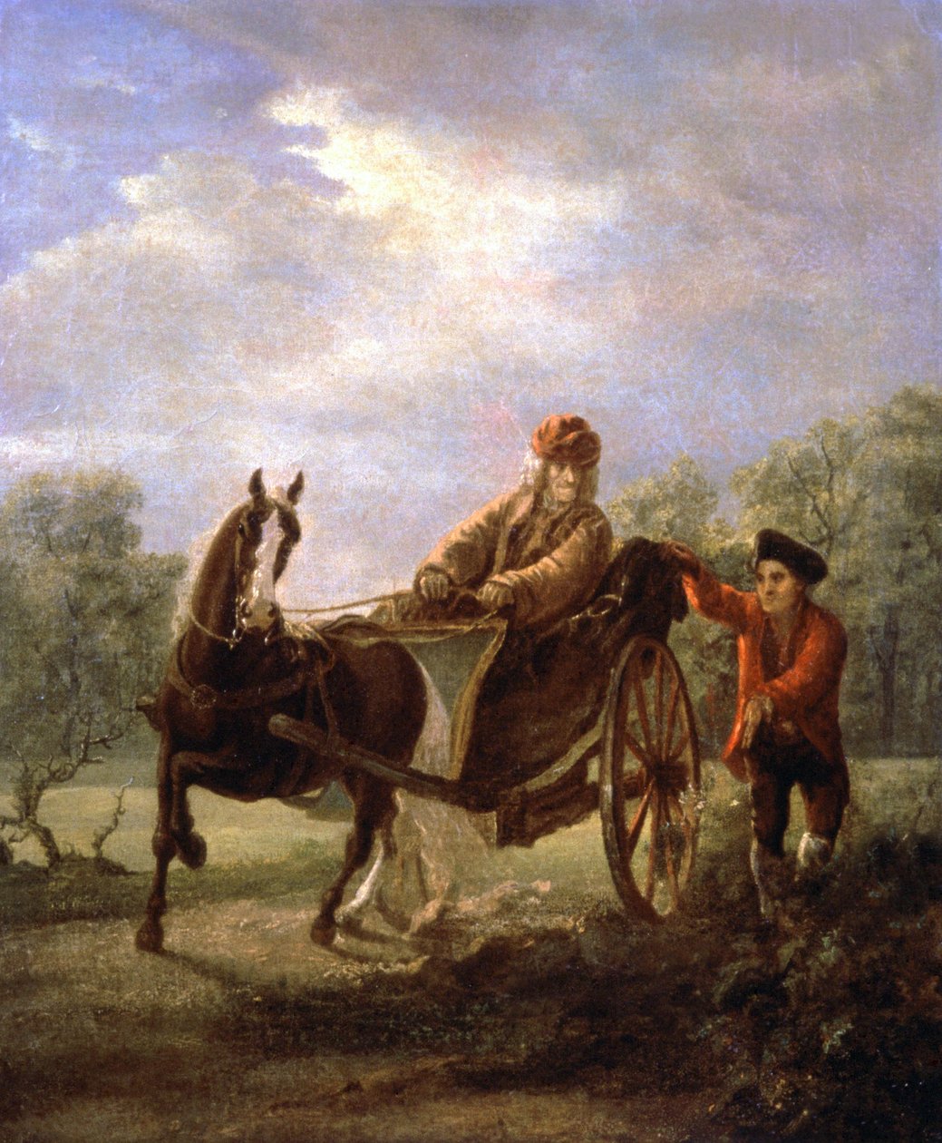 Voltaire su un carro, c. 1770-1775 da Valentin Aleksandrovich Serov