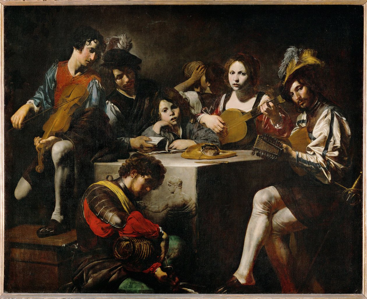 Concerto in bassorilievo - Il concerto ... da Valentin de Boulogne