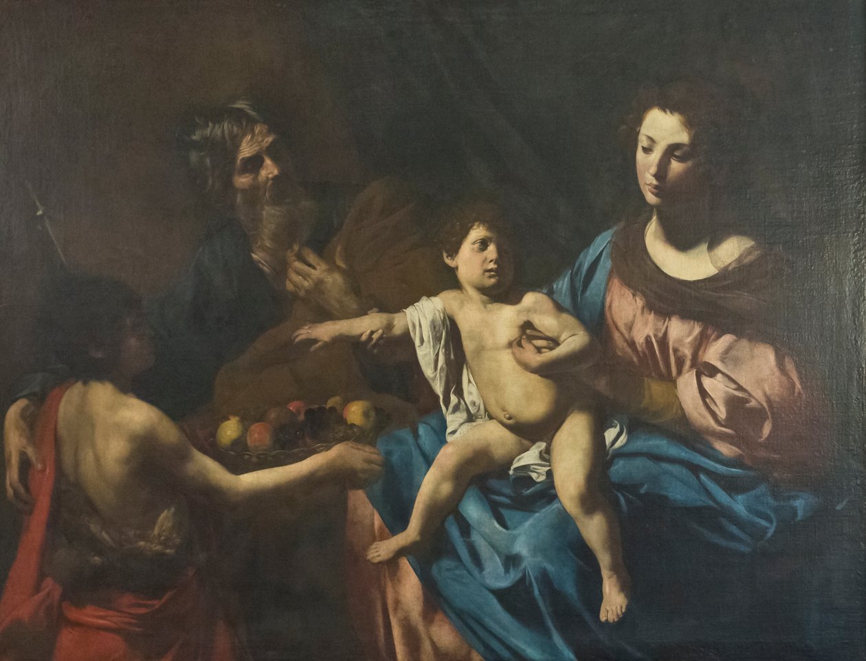 Sacra famiglia con il giovane San Giovanni Battista da Valentin de Boulogne
