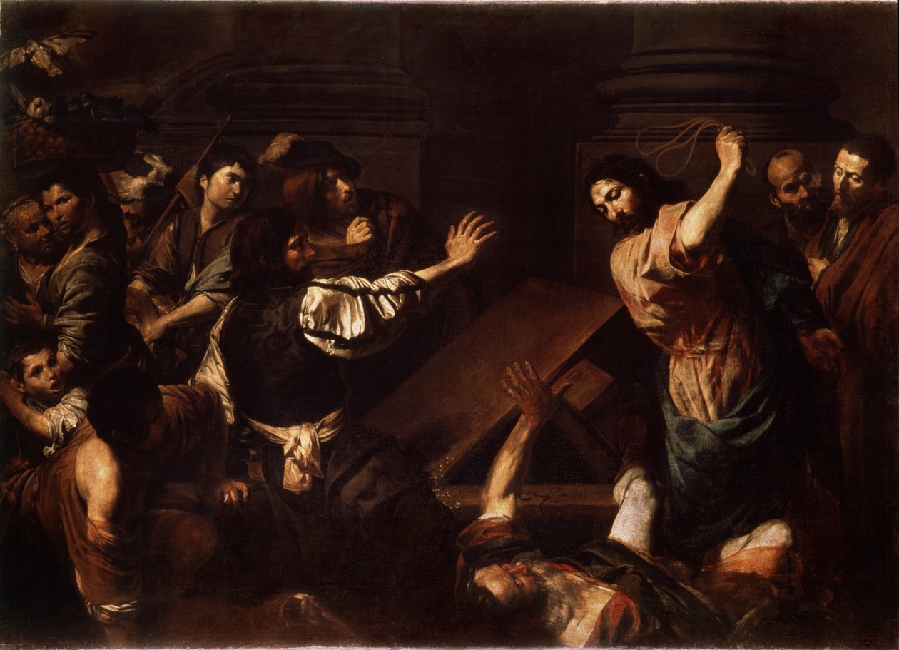 Cristo che scaccia i mercanti dal Tempio da Valentin de Boulogne