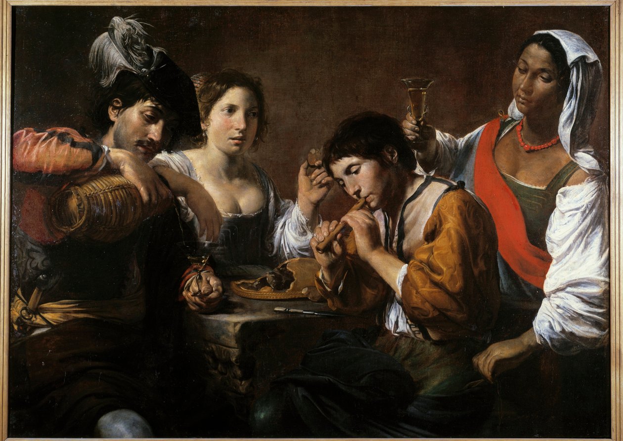 Incontro in un cabaret da Valentin de Boulogne