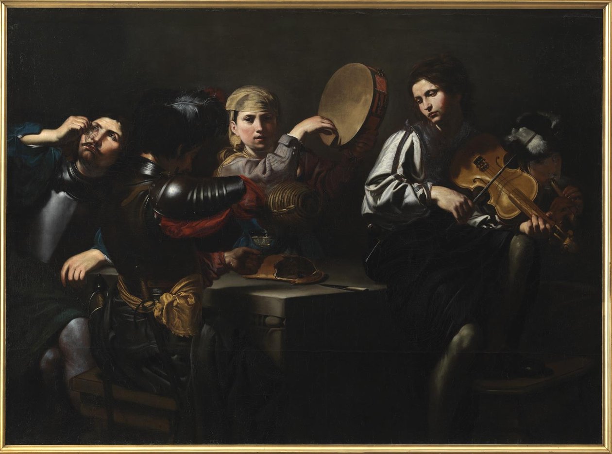 Musicisti e soldati da Valentin de Boulogne