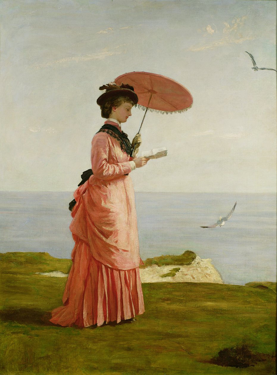 Lady Tennyson su Afton Downs, Freshwater Bay, Isola di Wight da Valentine Cameron Prinsep