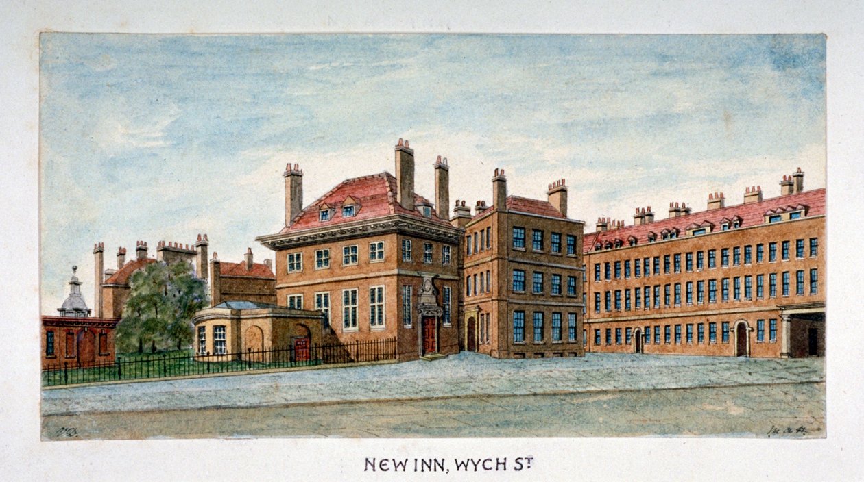 Vista di New Inn su Wych Street, Westminster, Londra, c1800 da Valentine Davis