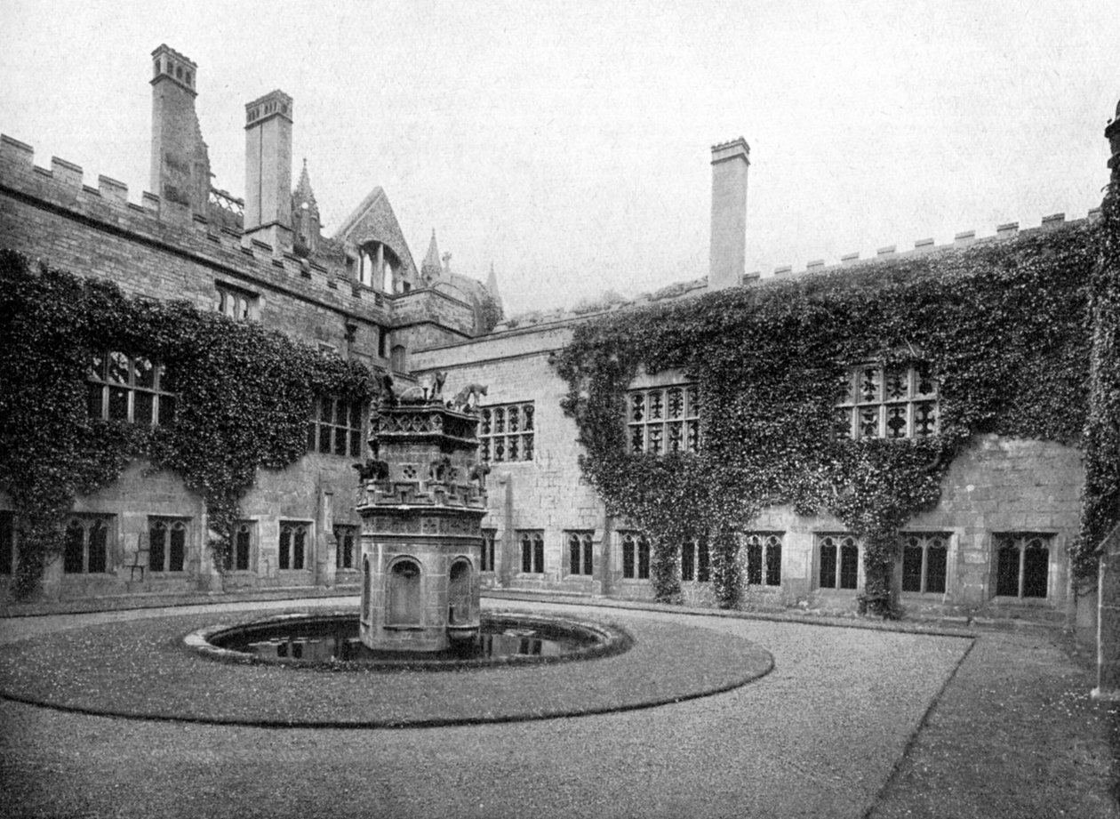 I chiostri, Newstead Abbey, Nottinghamshire, 1924-1926 da Valentine and Sons Ltd
