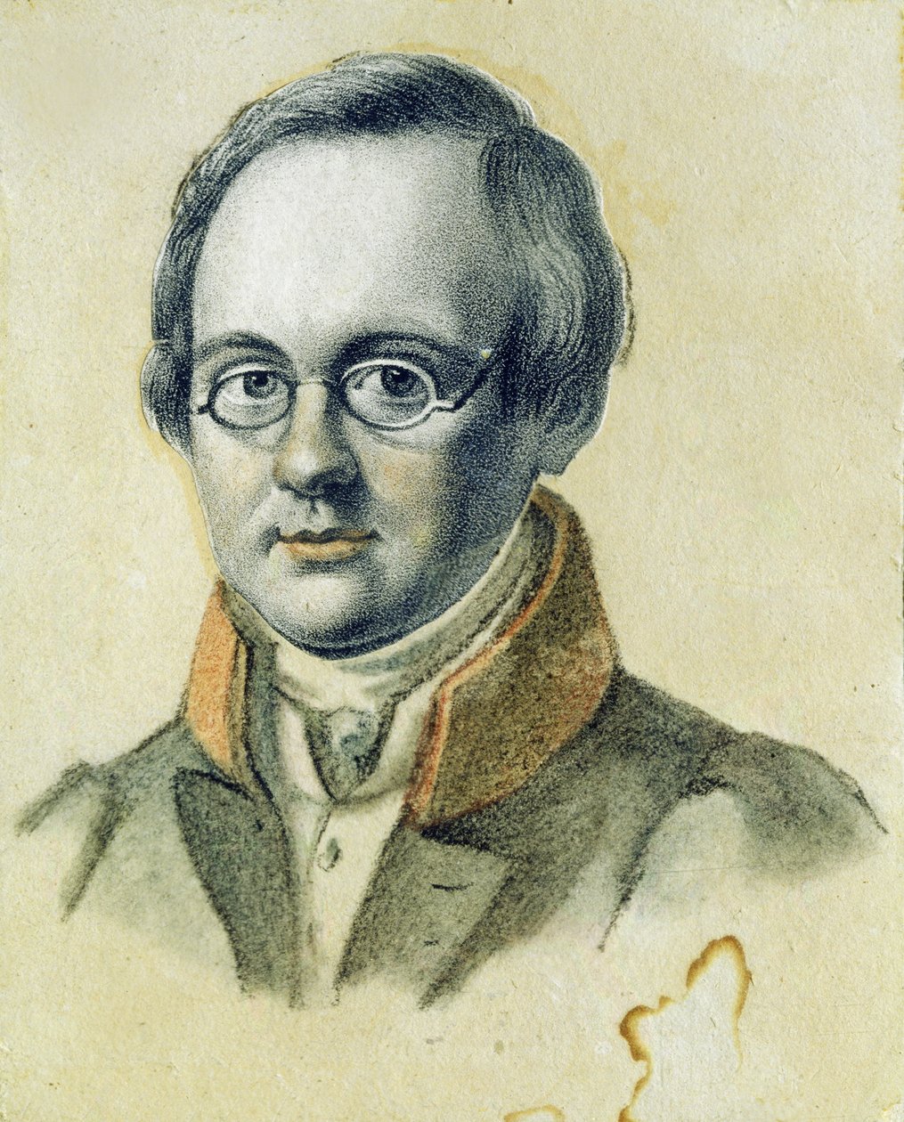 Ritratto di Anton A. Delvig, 1830 da Valerian Platonovich Langer