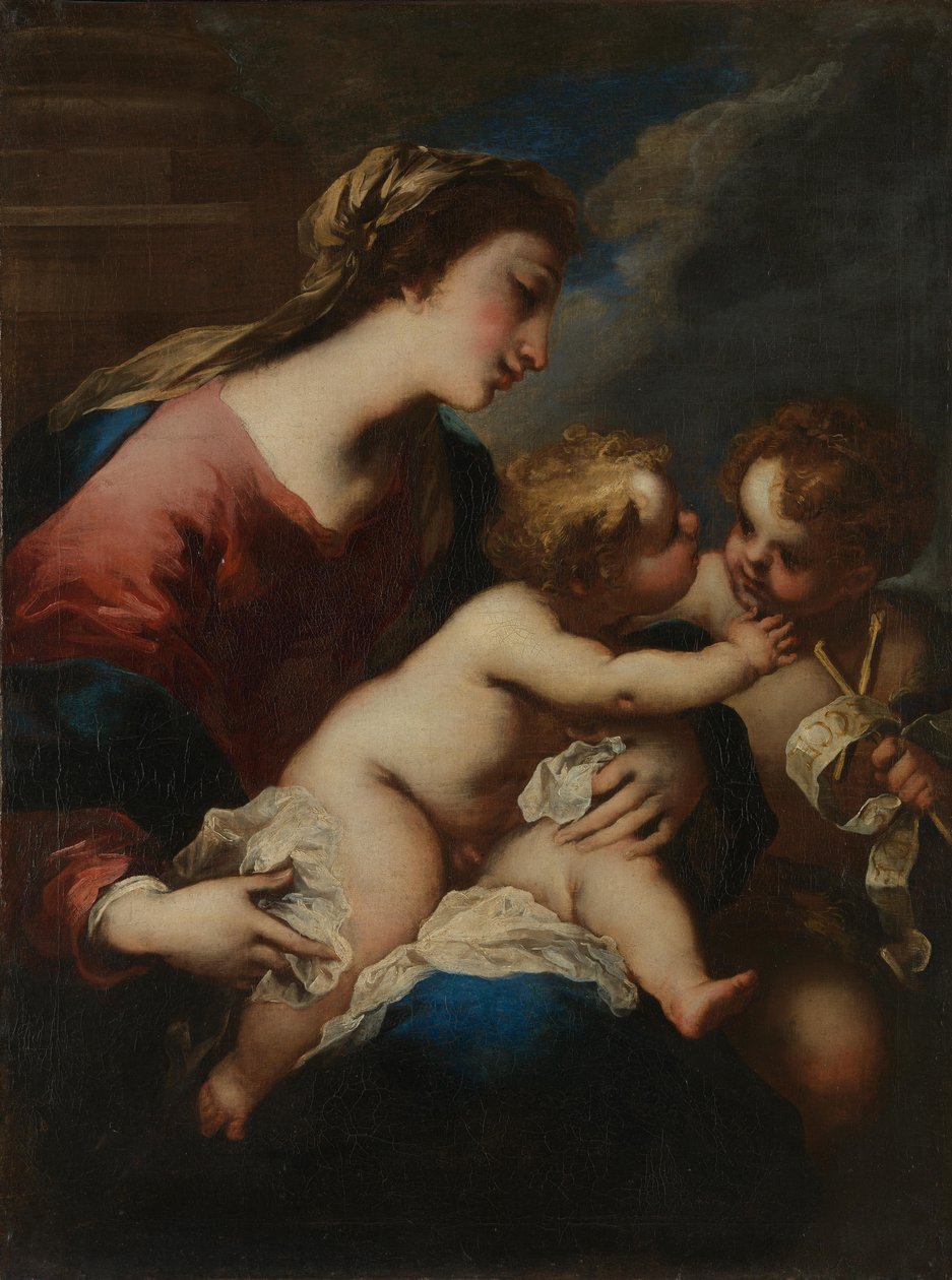 La Vergine e il Bambino con San Giovanni Battista da Valerio Castello