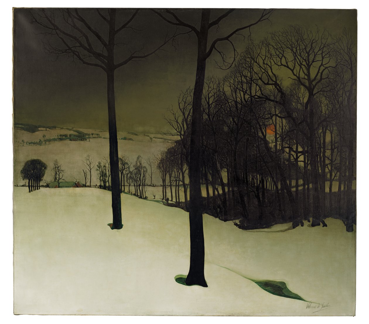 La foresta in inverno da Valerius de Saedeleer