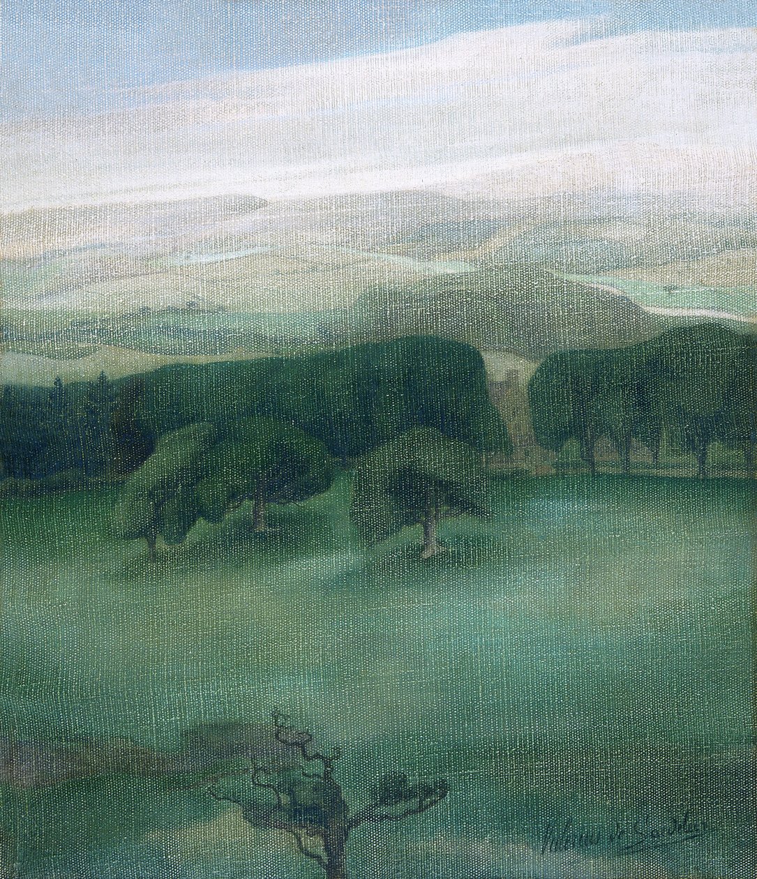 Montagne nel Cardiganshire, 1910 da Valerius de Saedeleer