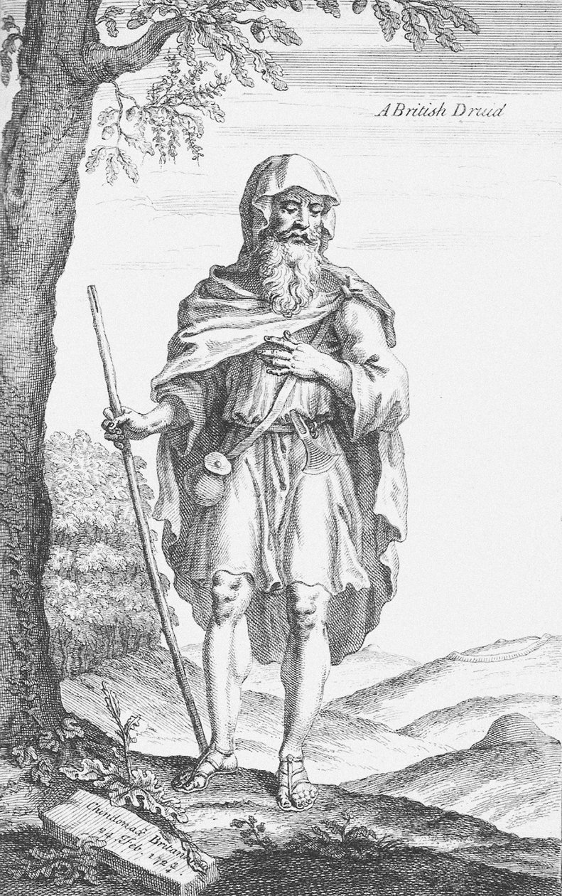 Un druido britannico di Stonehenge di William Stukeley, 1723 da Van Der Gucht